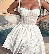 Bustier Corset Dress for Women 2024 Summer Casual with Slit