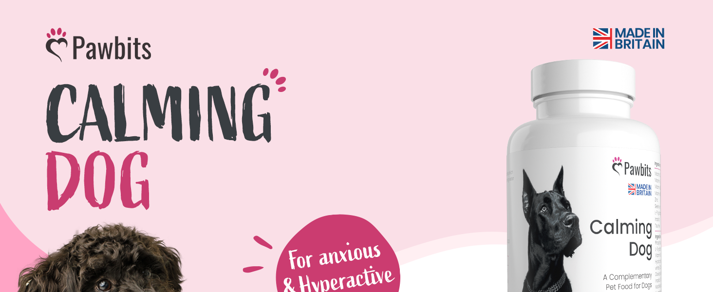 180 Pawbits Calming Tablets Supplement for Anxious & Hyperactive Dogs