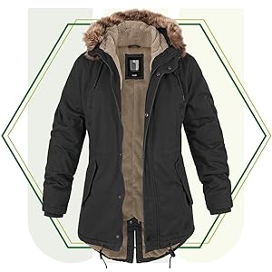 bw-online-shop Ladies Fishtail Winter Parka with Teddy