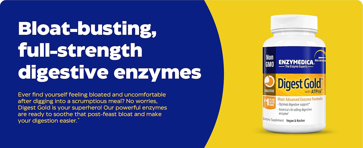 Enzymedica Digest Gold + ATPro, Maximum Strength Digestive