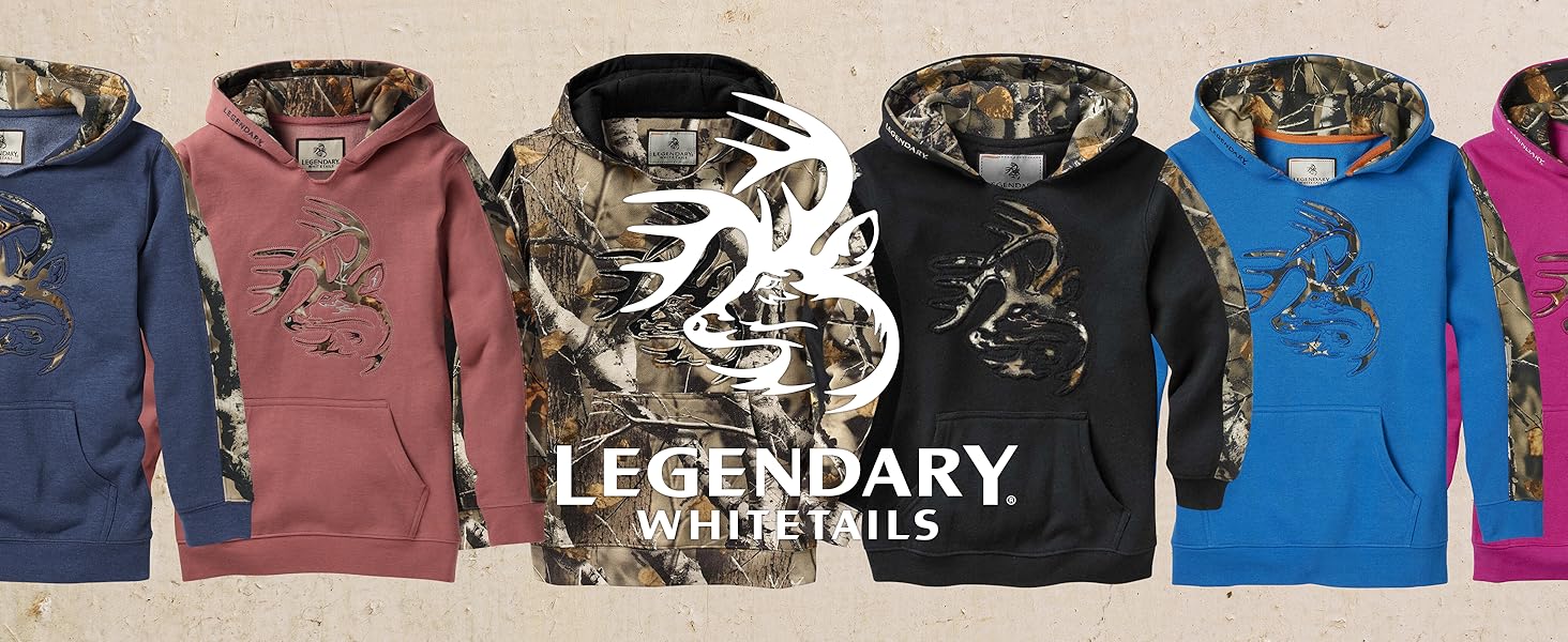 Legendary Whitetails unisex-child Kids Camo Outfitter Hoodie 6 Legendary Whitetails Kids Pullover Hoodie Camo Sweatshirt Comfy V-Neck Design