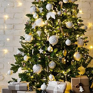 6 Ft Premium Christmas Tree with 1200 Tips for Fullness - Artificial Canadian Fir Full Bodied 