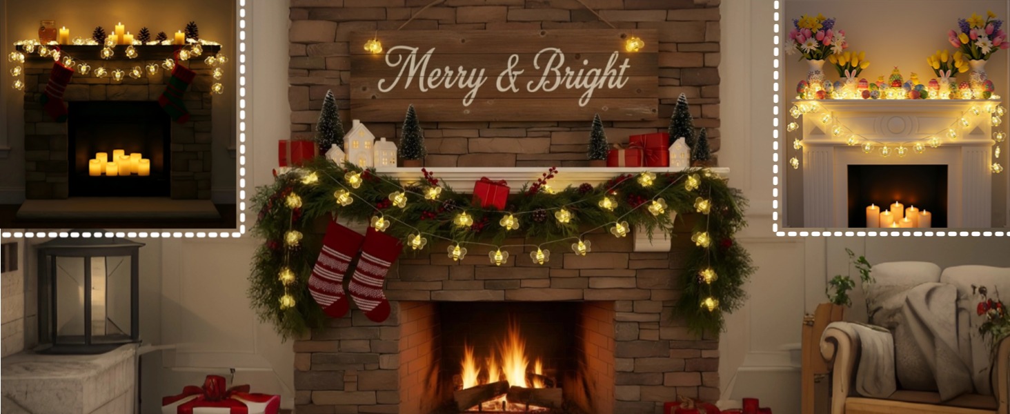 christmas decor string lights led