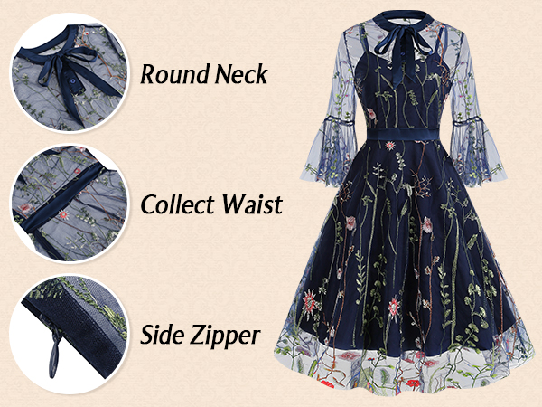 Fuuu ♡♡♡ 　Tie Front Embroidery Dress 1645119291147808075.jpg?