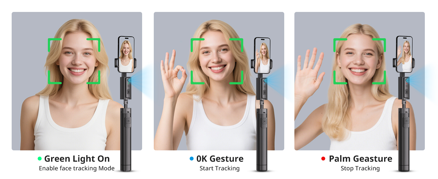 auto face tracking tripod 360 rotation with stand