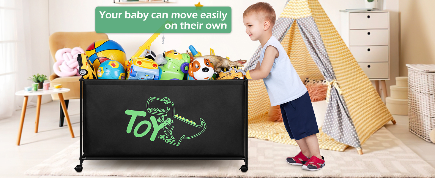 toy box with wheels
