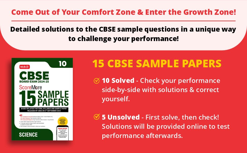 MTG CBSE Class 10 ScoreMore 15 Sample Papers Science, Mathematics