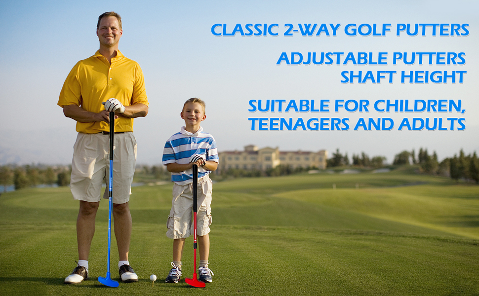 THIODOON Golf putters for Men and Women 2 Pack TwoWay Kids Mini Golf