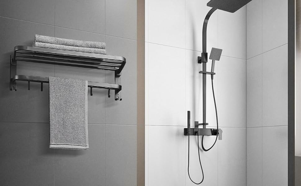 Firelex Towel Rack with Towel Bar 23 Inch Bathroom Towel