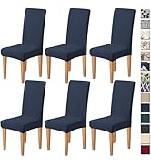 Dioxide High Stretch Chair Covers for Dining Chairs, Removable Washable Dining Chair Covers Set o...
