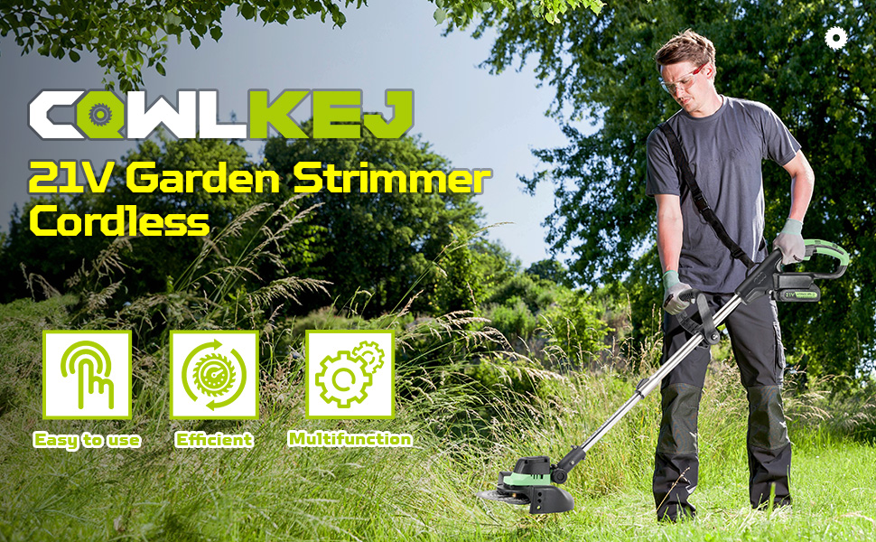Garden Strimmer Cordless Battery Grass Strimmer Electric Garden
