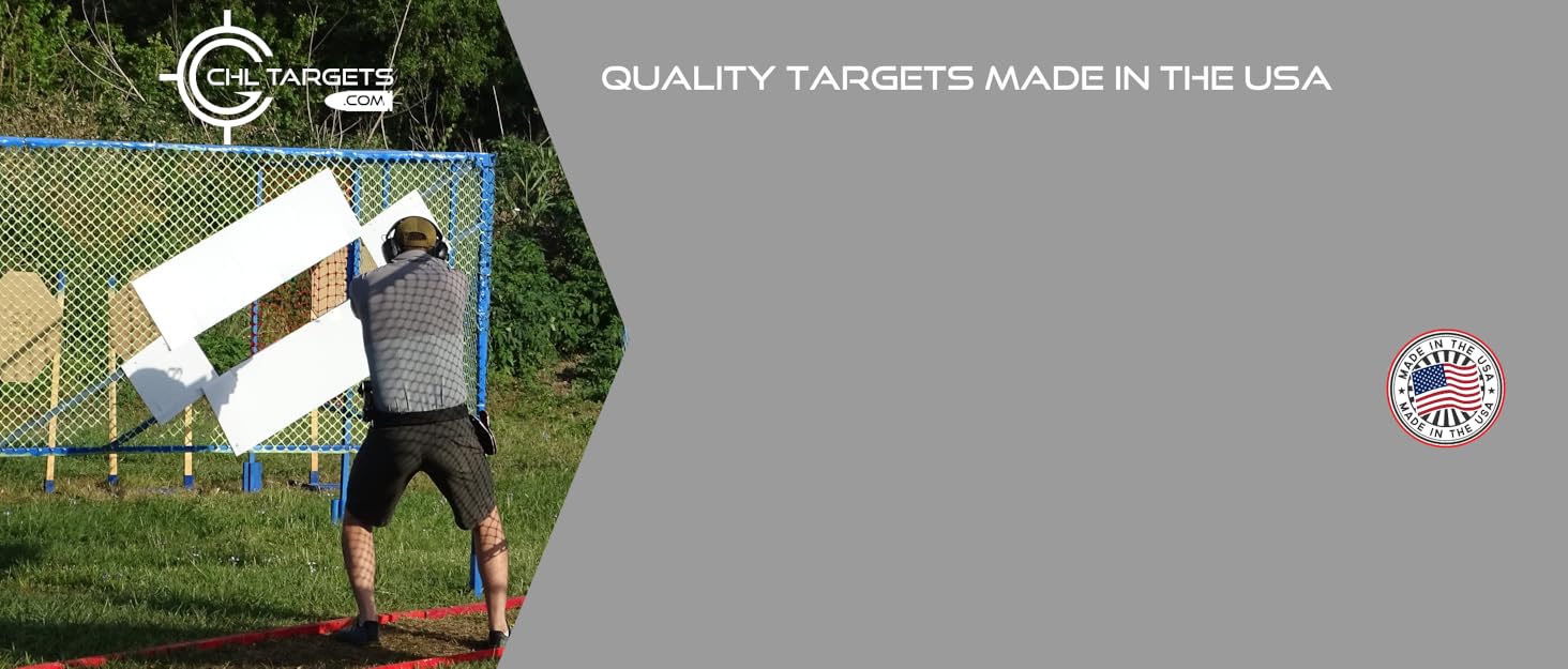 CHL Targets cardboard shooting targets made in USA. USPSA Approved Vendor of competition targets