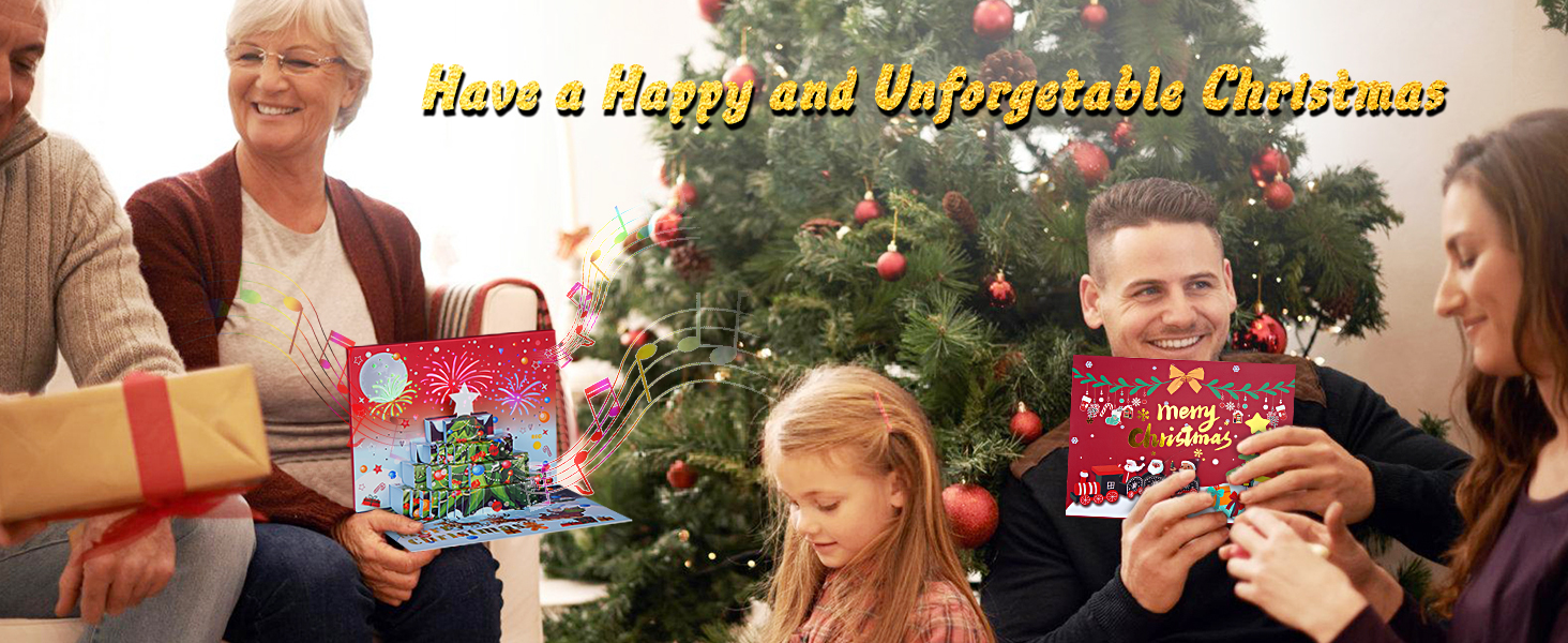Voice Recordable Music Christmas Greeting Card