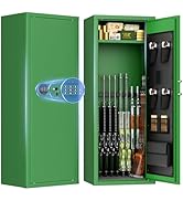 Superday 10-12 Rifle Gun Safe with Keyboard, Quick Access Large Gun Safe for Rifles, Locking Gun ...