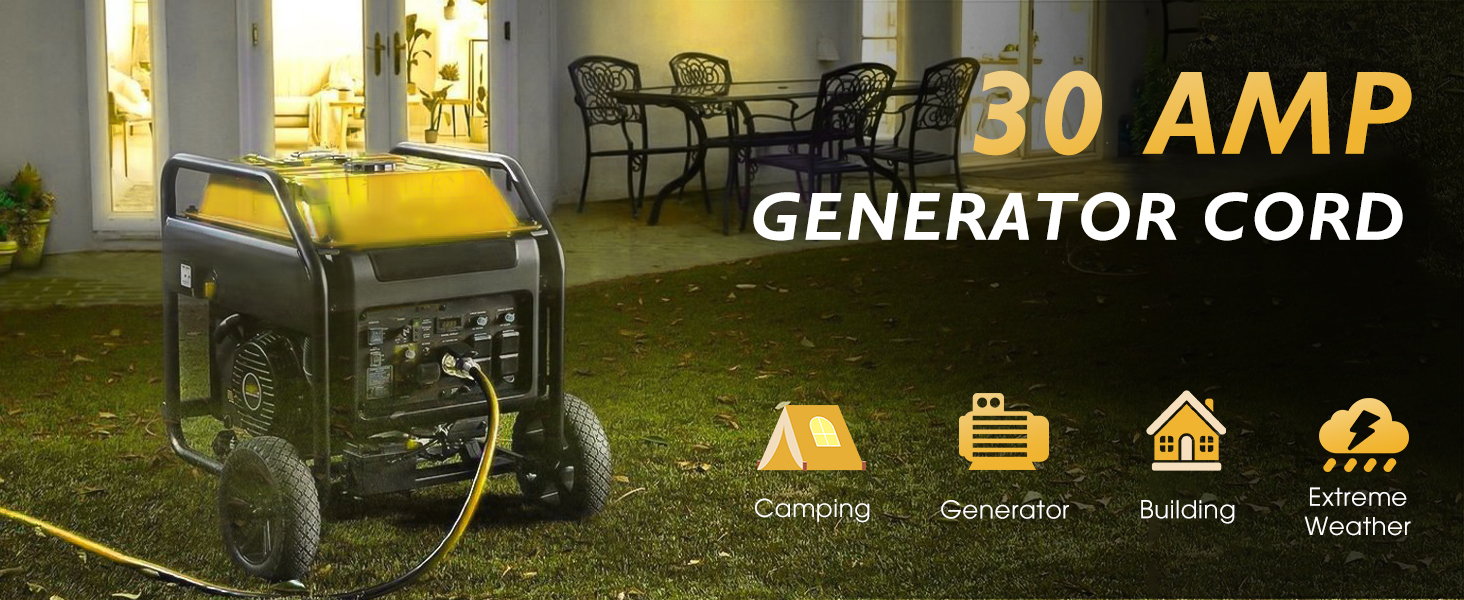 TOOLIOM 𝟑𝟎 𝐀𝐦𝐩 Generator Adapter Cord Splitter, NEMA 𝐋𝟏𝟒