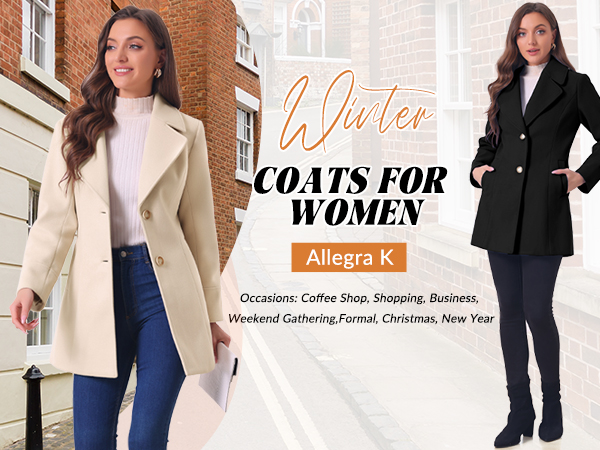 【あかり】CLANE PEAKED LAPEL OVER LONGCOAT Amazon.com: Allegra K Women's Winter Coat Overcoat Lapel