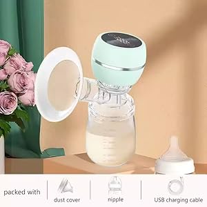 Electric Breast Pump for Breastfeeding – BPA-Free, Painless Breast Massage, 3 Modes & 9 Levels with Strong Suction for Feeding Mothers (PINK(MEDIUM))