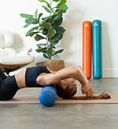 Adjustable Air Roller with Pump Bundle Ensign Blue - Inflatable Fitness Yoga Roller for Men and W...