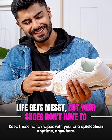 Wipe your shoes anytime, anywhere with Pink Miracle Wipes
