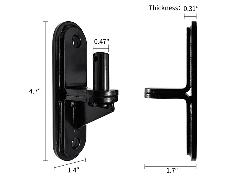 Wall Mount Gate Hinges，4Pcs Heavy Duty Gate Hinges Fence