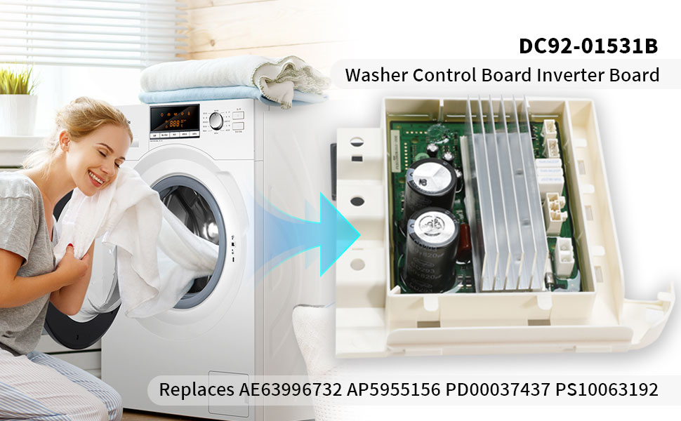 DC9201531B Washer Control Board Inverter Board Compatible