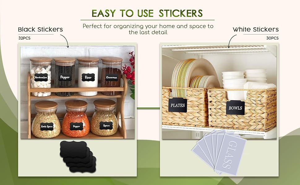 Knowstyle 92 pcs Basket Labels Clip On 30pcs Bin Labels