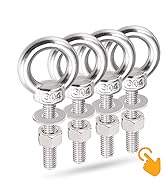 Lifting Shoulder Eye Bolts, Ekunbuy Screw Bolt 304 Stainless Steel Heavy Duty Lifting Ring Thread...
