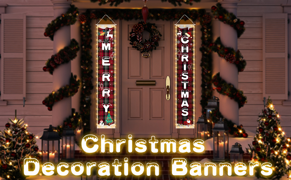 Christmas decoration banners