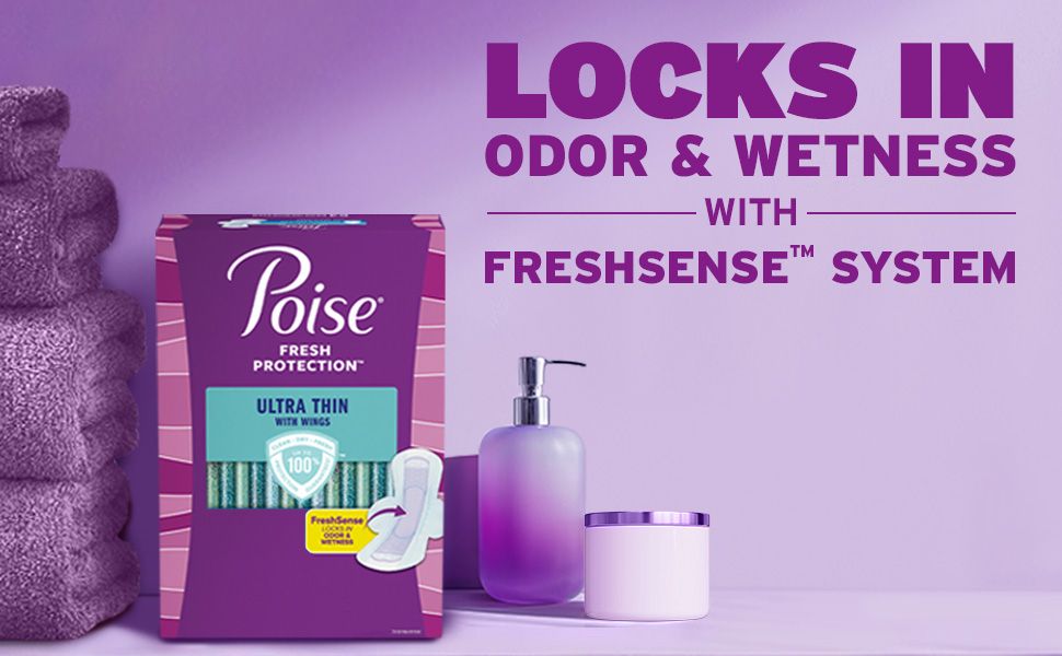 locks in odor and wetness with freshsense system
