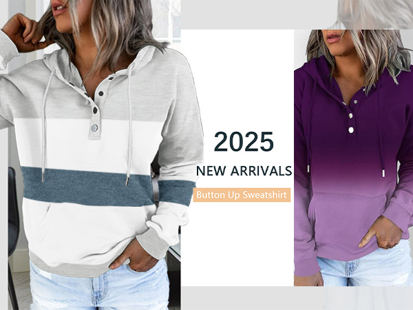 ETCYY Women's Tie Dye Hoodies Tops Long Sleeve Casual Colorblock