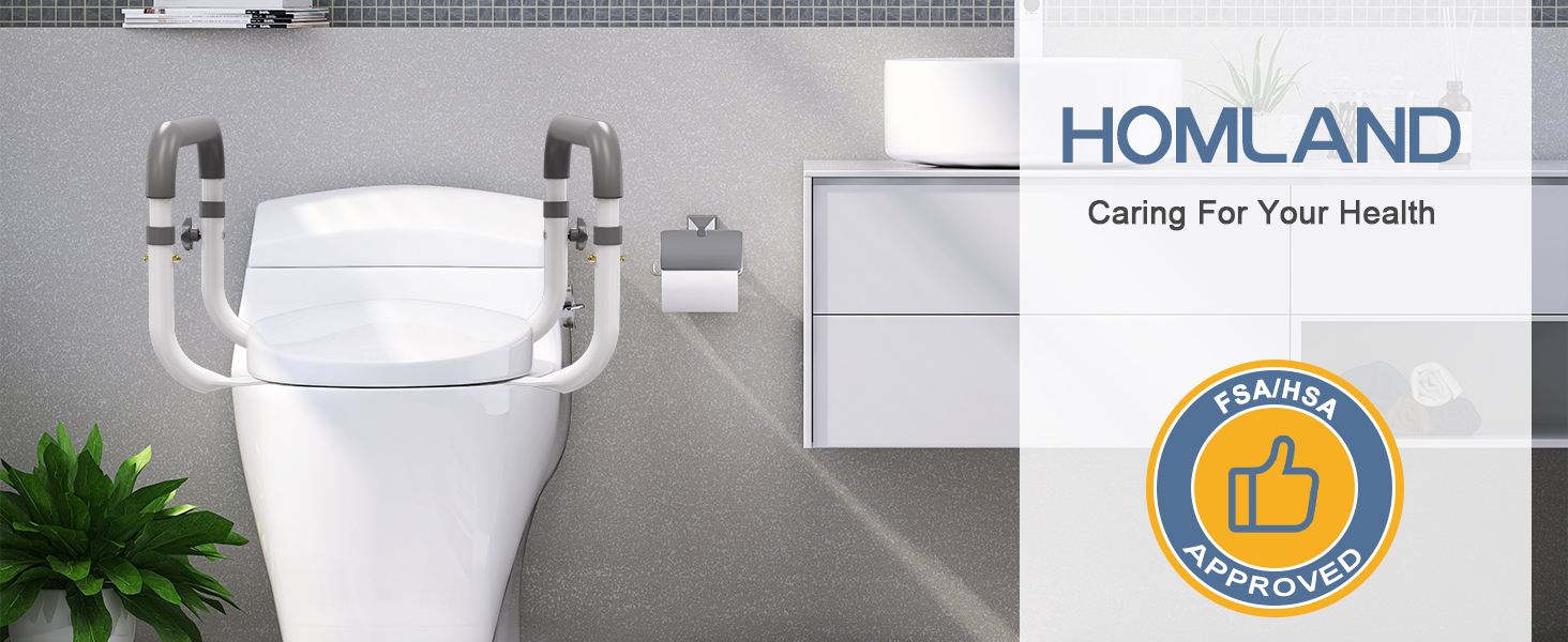 FSA/HSA Eligible Toilet Safety Rail for Seniors, Compact