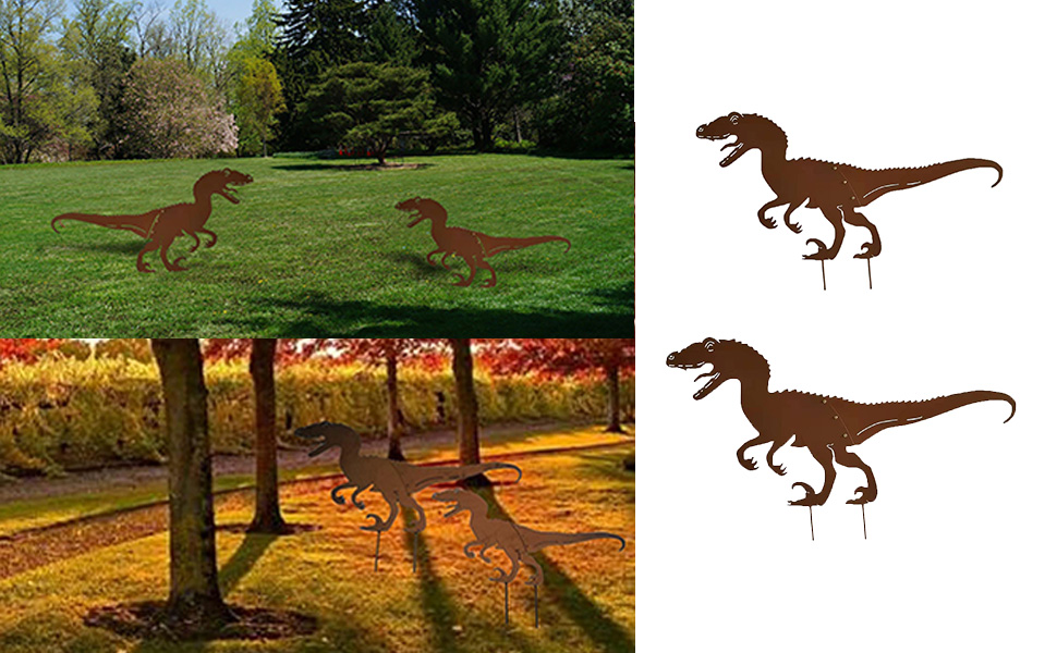 Shangpengb216 Dinosaur Ornament Silhouette Gifts Garden