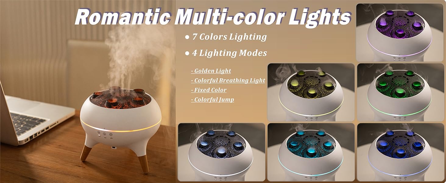 essential oil diffuser,aromatherapy diffuser with colorful light,air humidifier for office bedroom