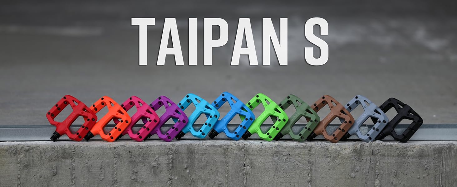 Funn Python タイパン Taipan S パイソン ペダル 軽量大面積 フラットペダル マウンテンバイク  ロードバイク  クロスバイク  グラベル 自転車 ペダル 9/16"鉻鉬鋼車軸