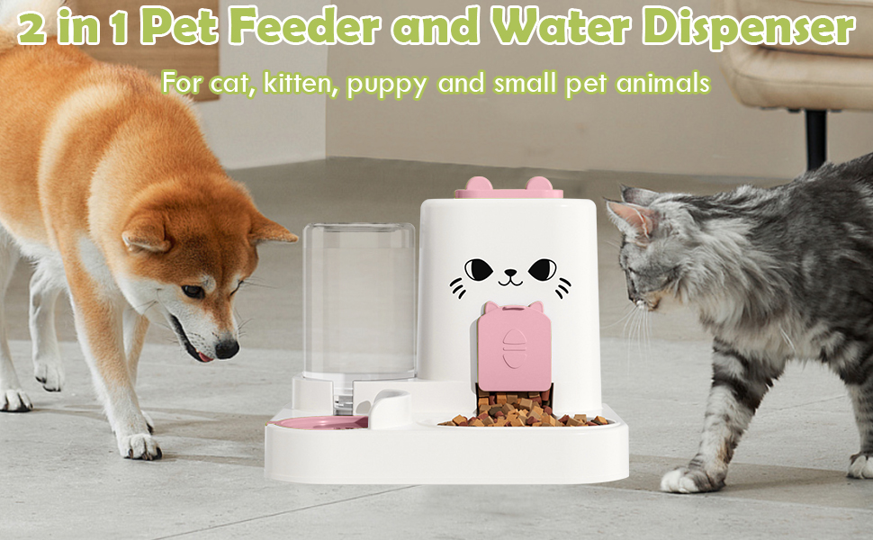 2 in 1 Pet Feeder and Water Dispenser