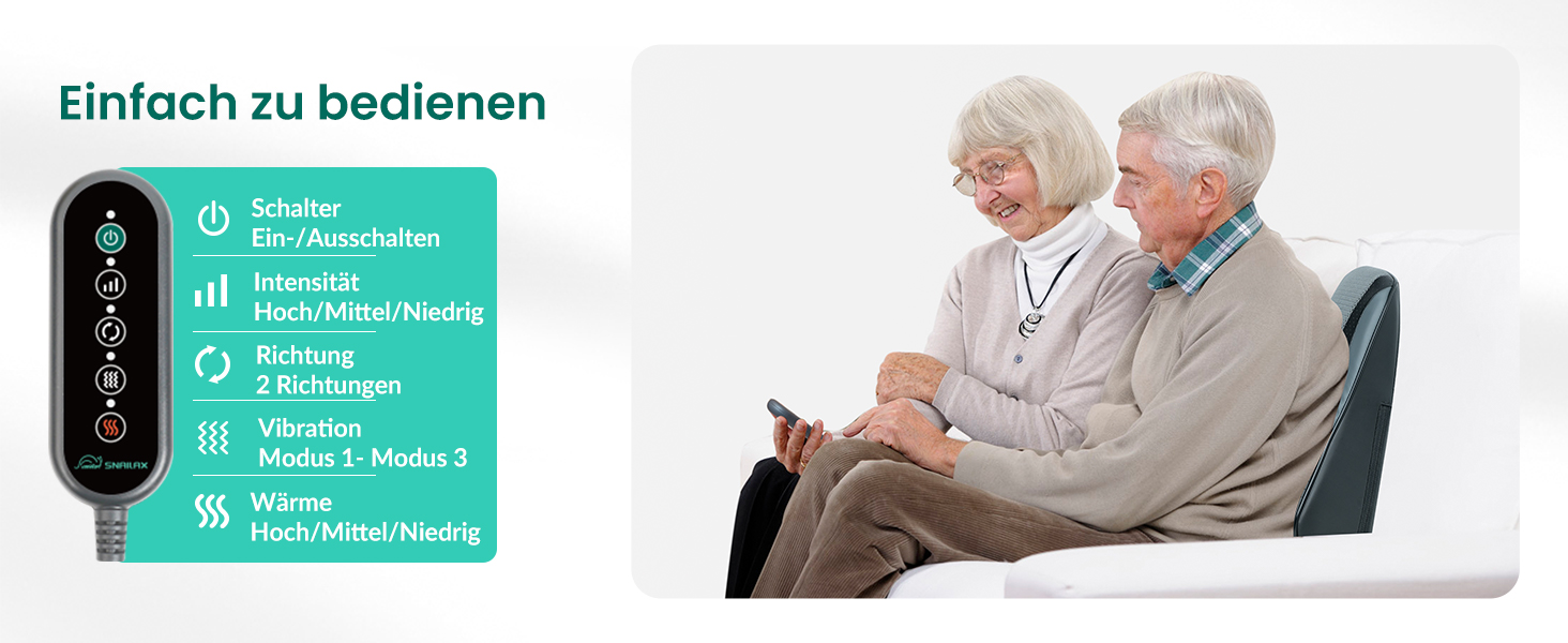 Snailax Massagegerät Rücken Nacken, 3D-Massagekissen