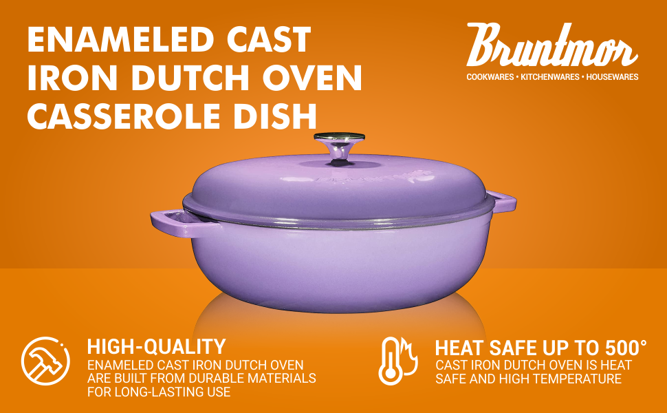 purple pan,dutch oven pot with lid,purple casserole dish,purple cast iron cookware