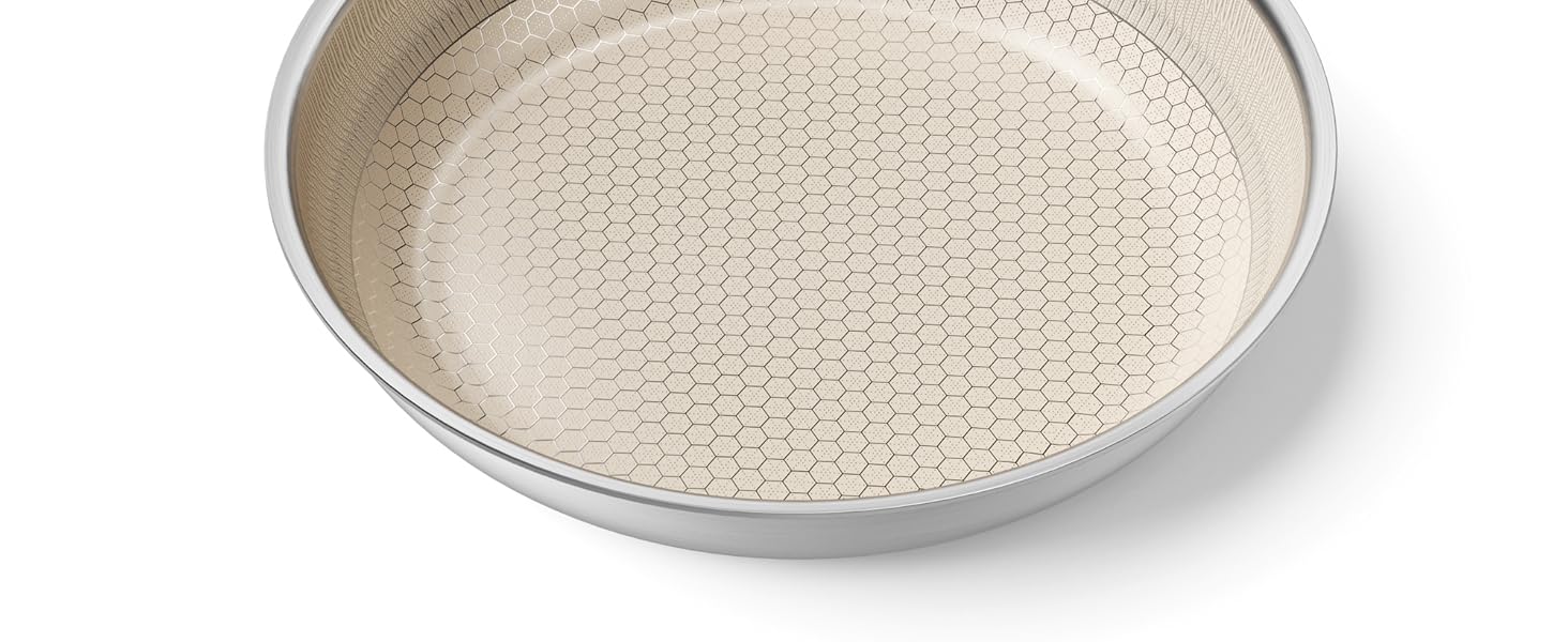 Honeycomb frying pan