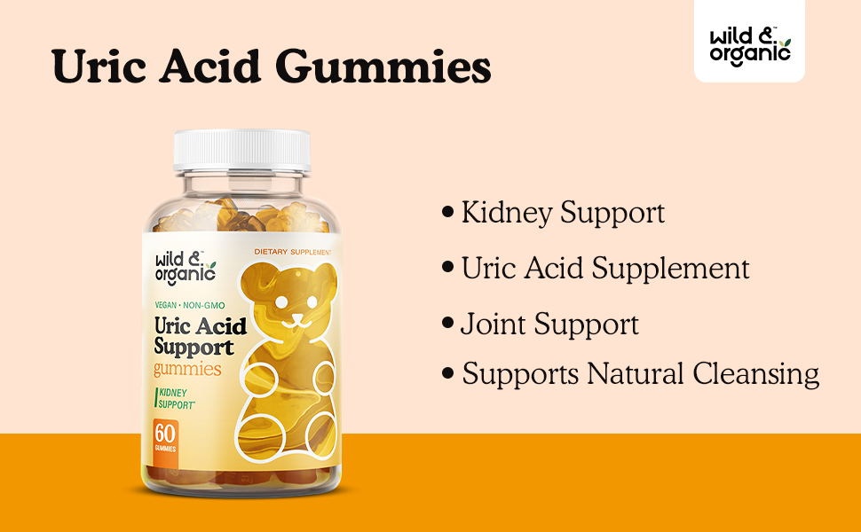 BannerWild & Organic Uric Acid Support Gummies Urinary, Joint Support & Kidney Cleanse