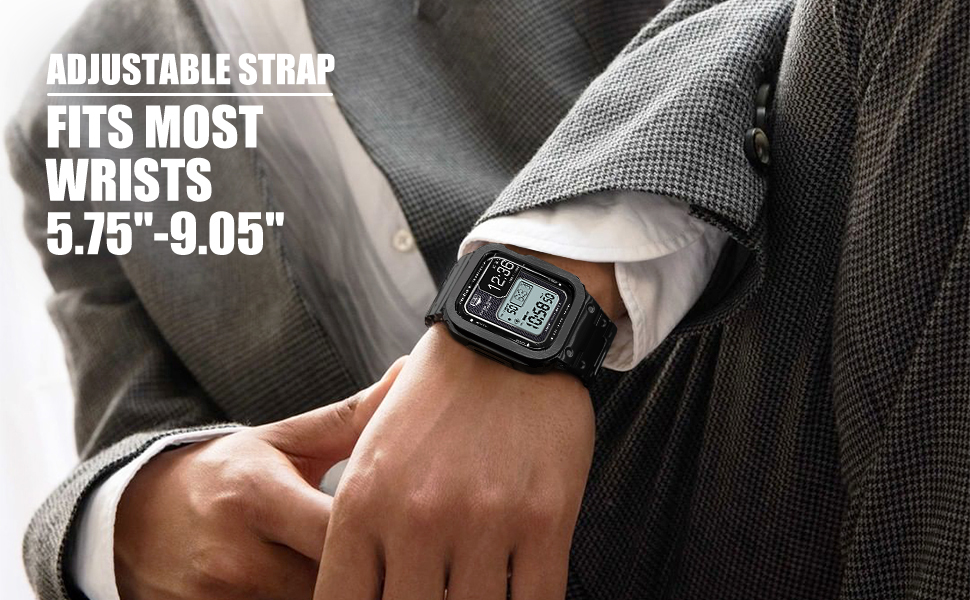 Adjustable strap fits most wrists (5.75&amp;amp;#34;-9.05&amp;amp;#34;)