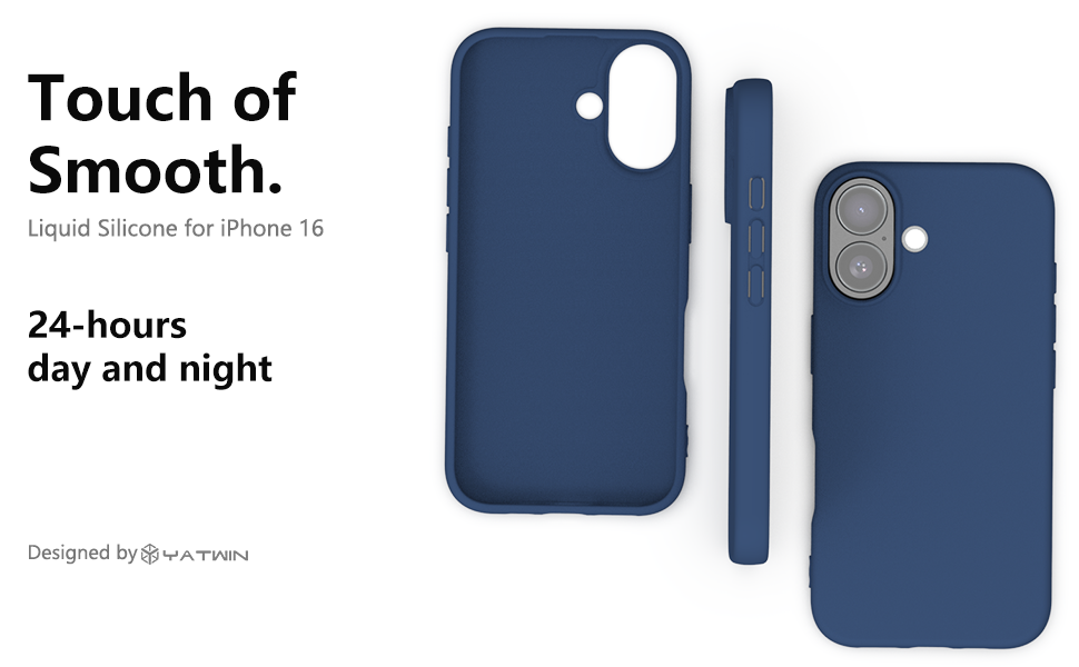 Apple iPhone 16 Silicone Phone Case Dark Blue