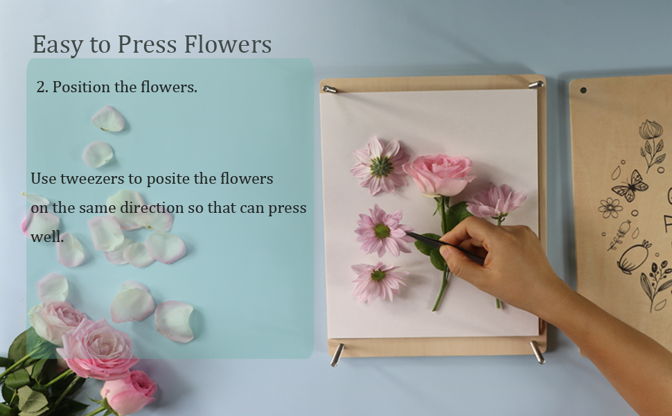 Grizef Large Wooden Flower Press, 10 Layers 30 x 21cm Flower Press Kit