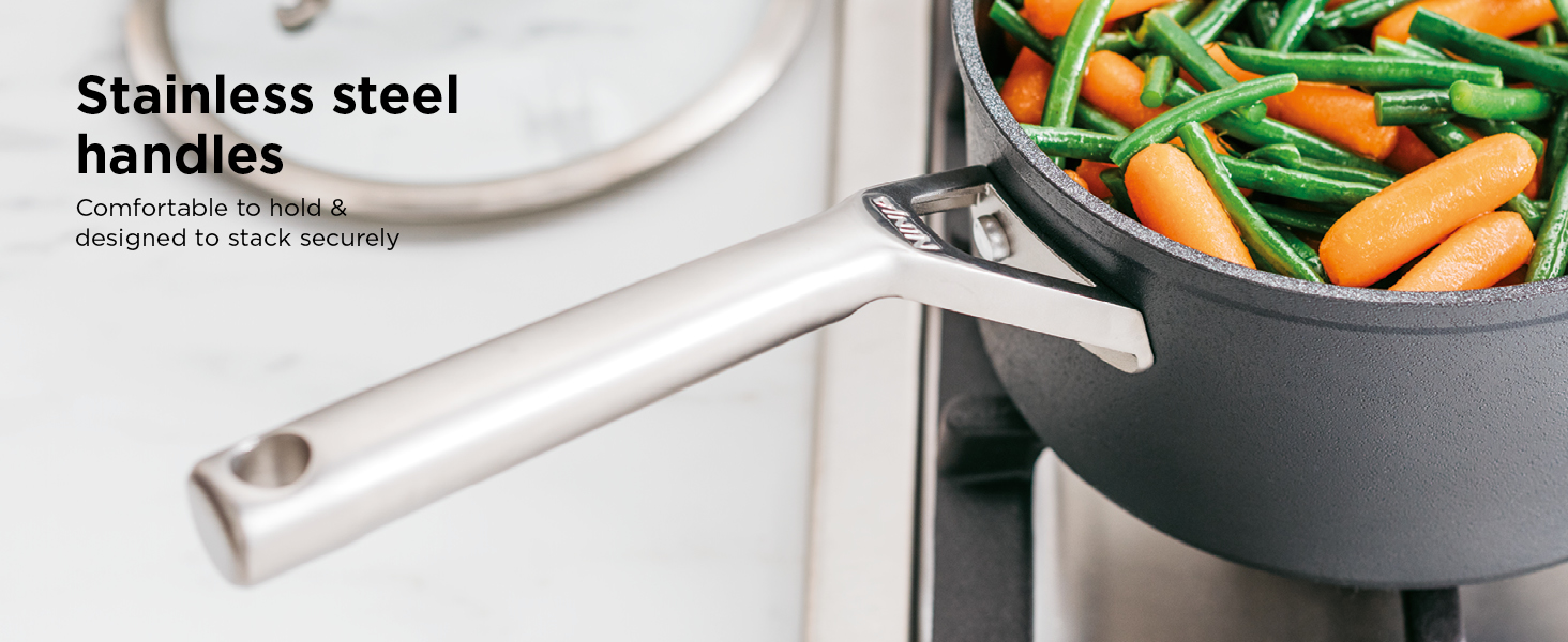 Ninja ZEROSTICK Stackable Cookware 5Piece Pan Set, NonStick, 3