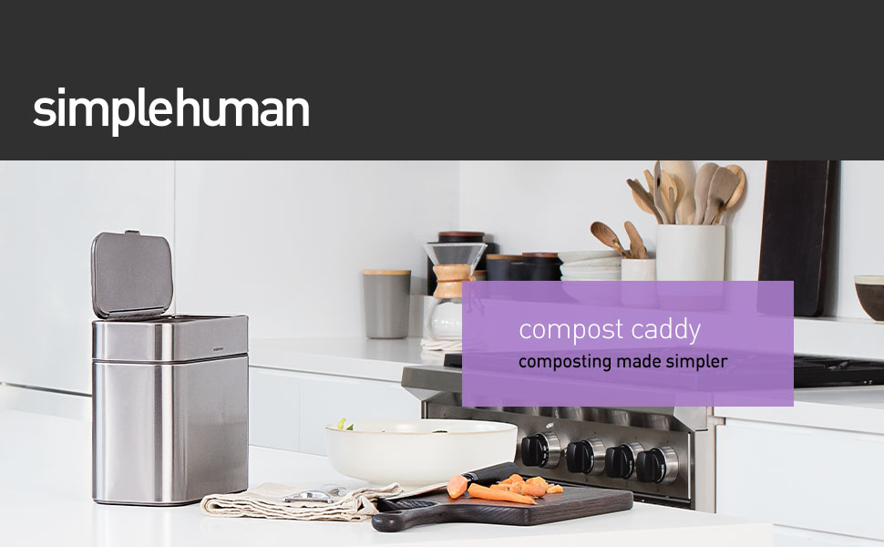 simplehuman Compost Caddy, Detachable and Countertop Bin