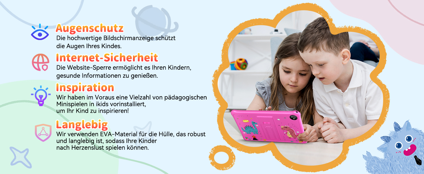 Blackview Tab30 Kids Tablet 10 Inch, 6GB RAM + 64GB ROM, Android 13