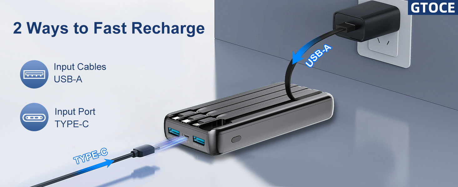 GTOCE Portable charger power bank battery pack power bank portable charger for iphone