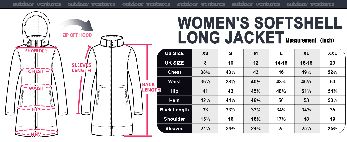 Women's Softshell Long Jacket