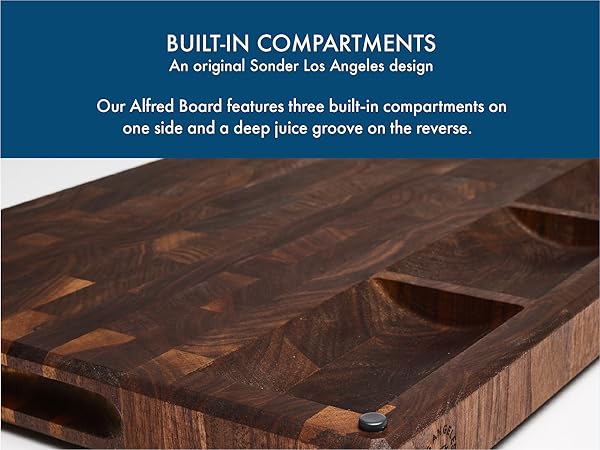 Built-in compartments, organize, sort, prep and serve your food with our compartments.