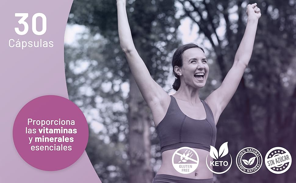 Multivitaminico hombre, creatina, selenio, te verde, energía, vitalidad, vida saludable, mujer