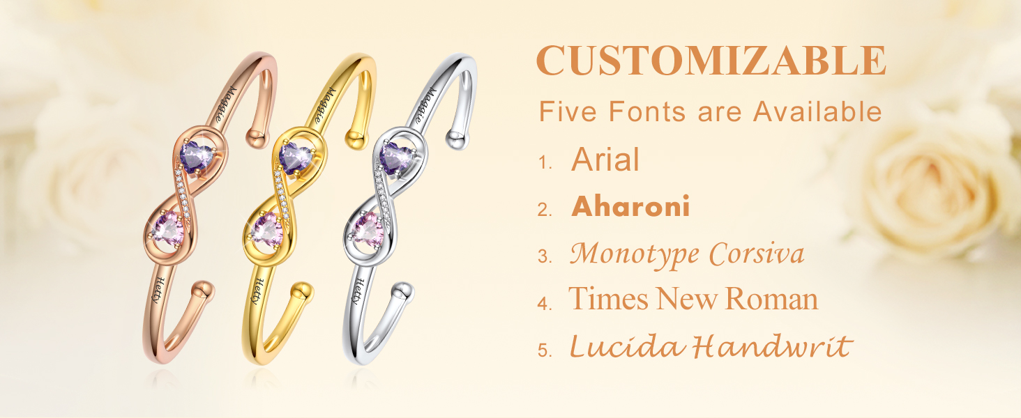 sterling silver bracelet with name